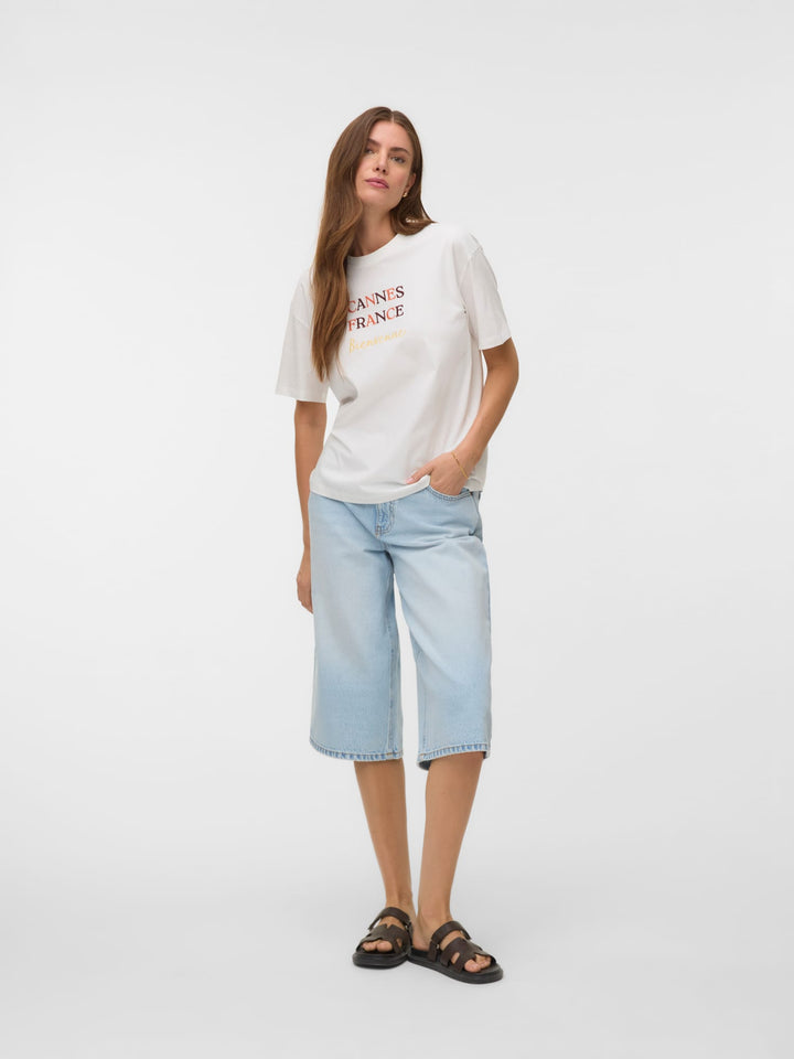 VERO MODA 10325349 Sara T-shirt dames – off-white