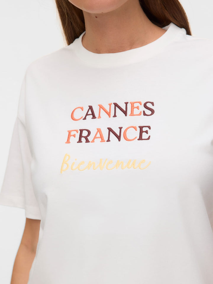 VERO MODA 10325349 Sara T-shirt dames – off-white