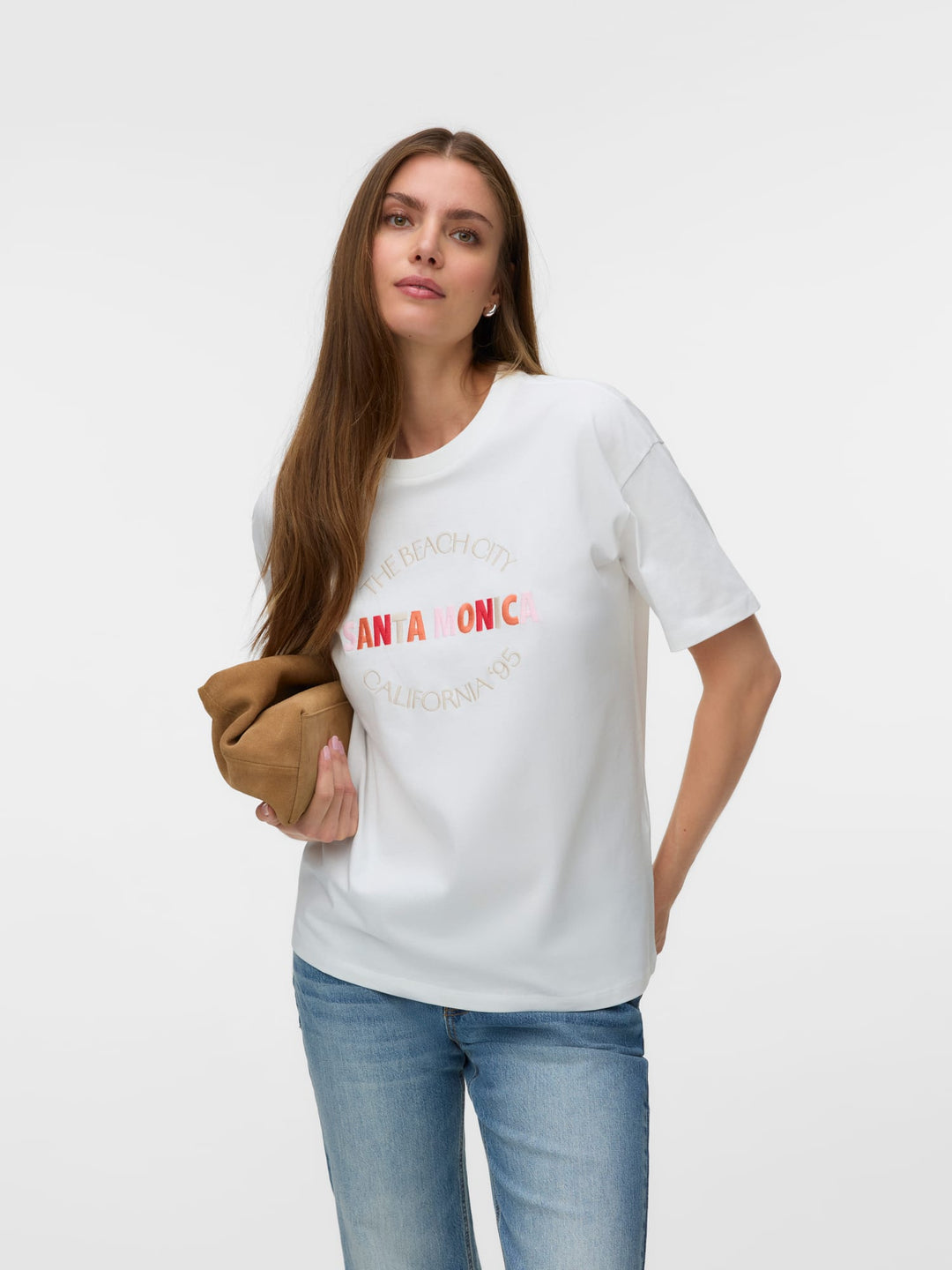 VERO MODA 10325349 Sara T-shirt k/m dames – off-white
