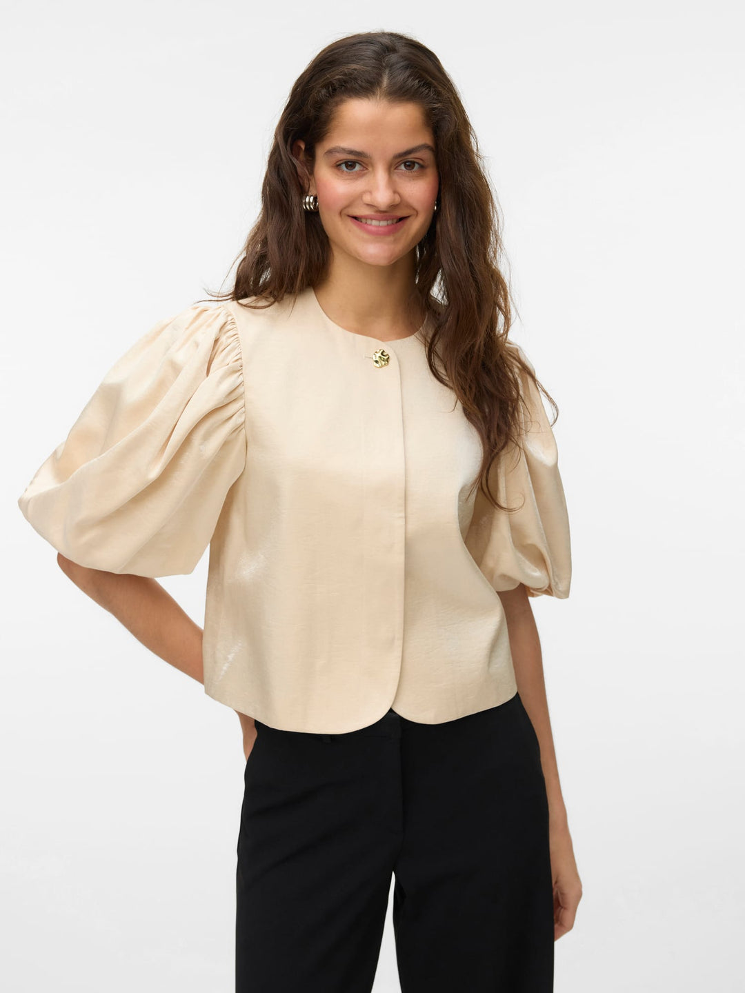 VERO MODA 10344291 Liana top k/m dames - beige