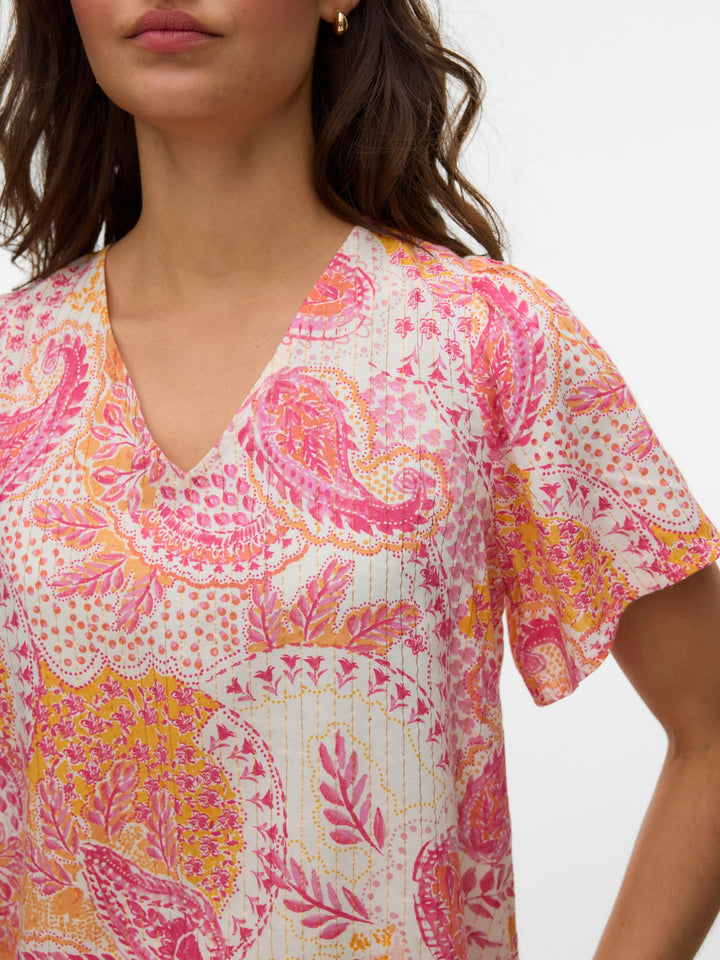 VERO MODA Nina blouse roze dessin – dames