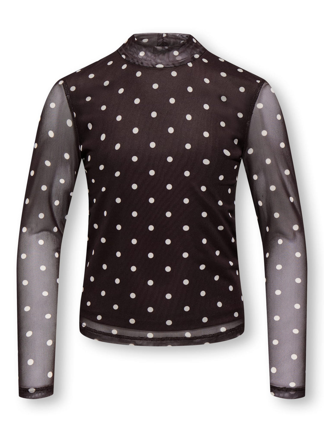 kids only KOGERICA LIFE MESH L/S TOP VD JRS bruin dessin – meisjes