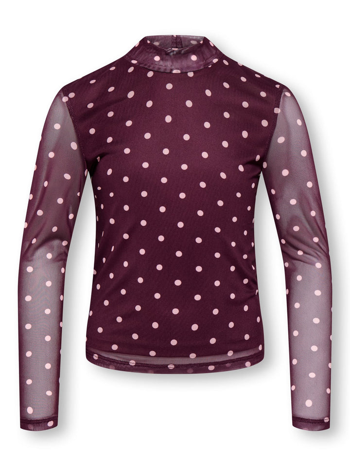 kids only 15378081 Erica top l/m meisjes paars dessin