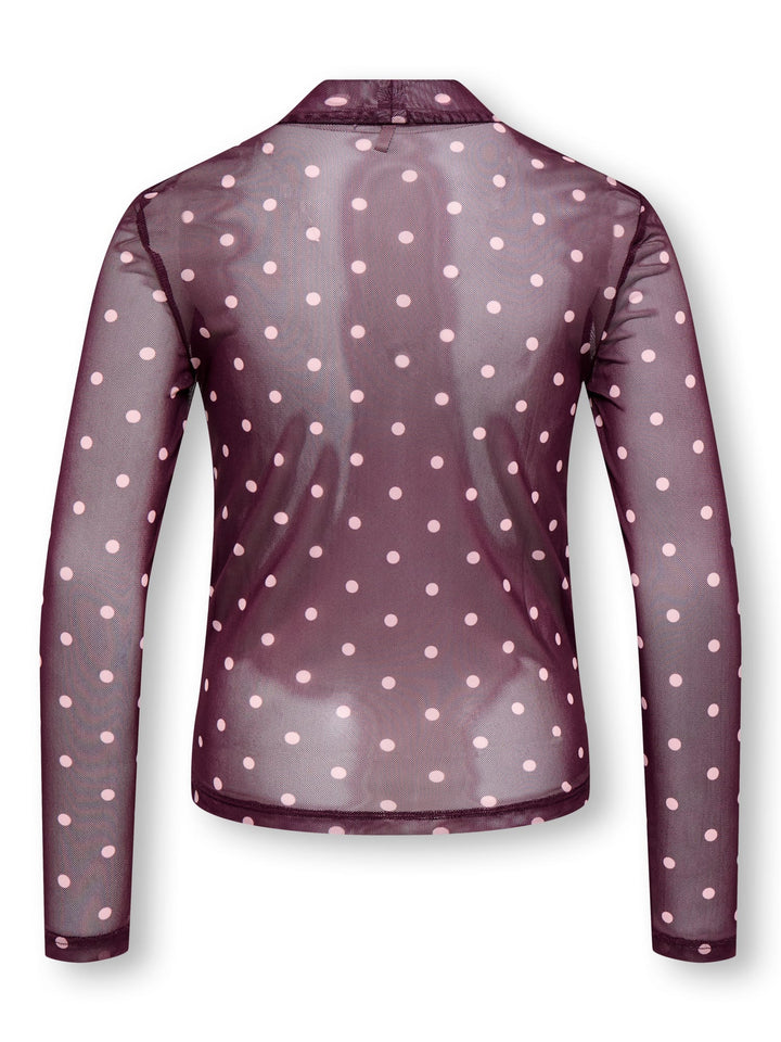 kids only 15378081 Erica top l/m meisjes paars dessin