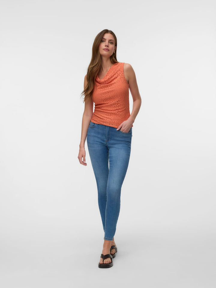 VERO MODA 10344366 oranje top voor dames