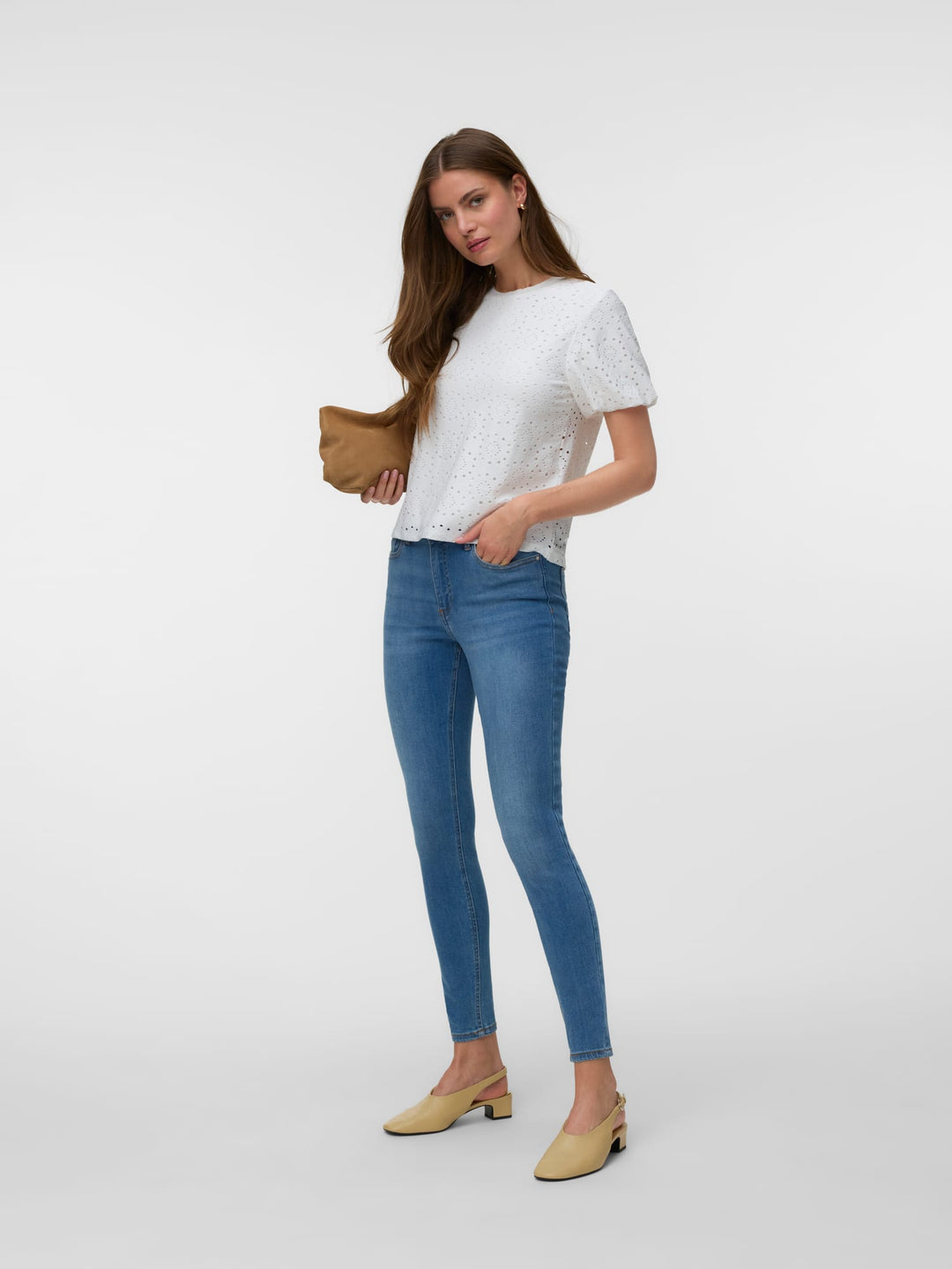 VERO MODA Tassa T-shirt off-white – dames