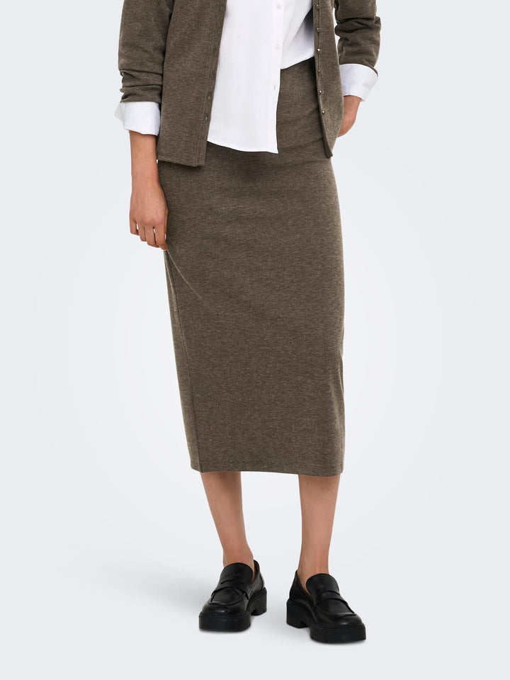 Jacqueline de Yong 15379456 Vita maxi rok bruin melee – dames