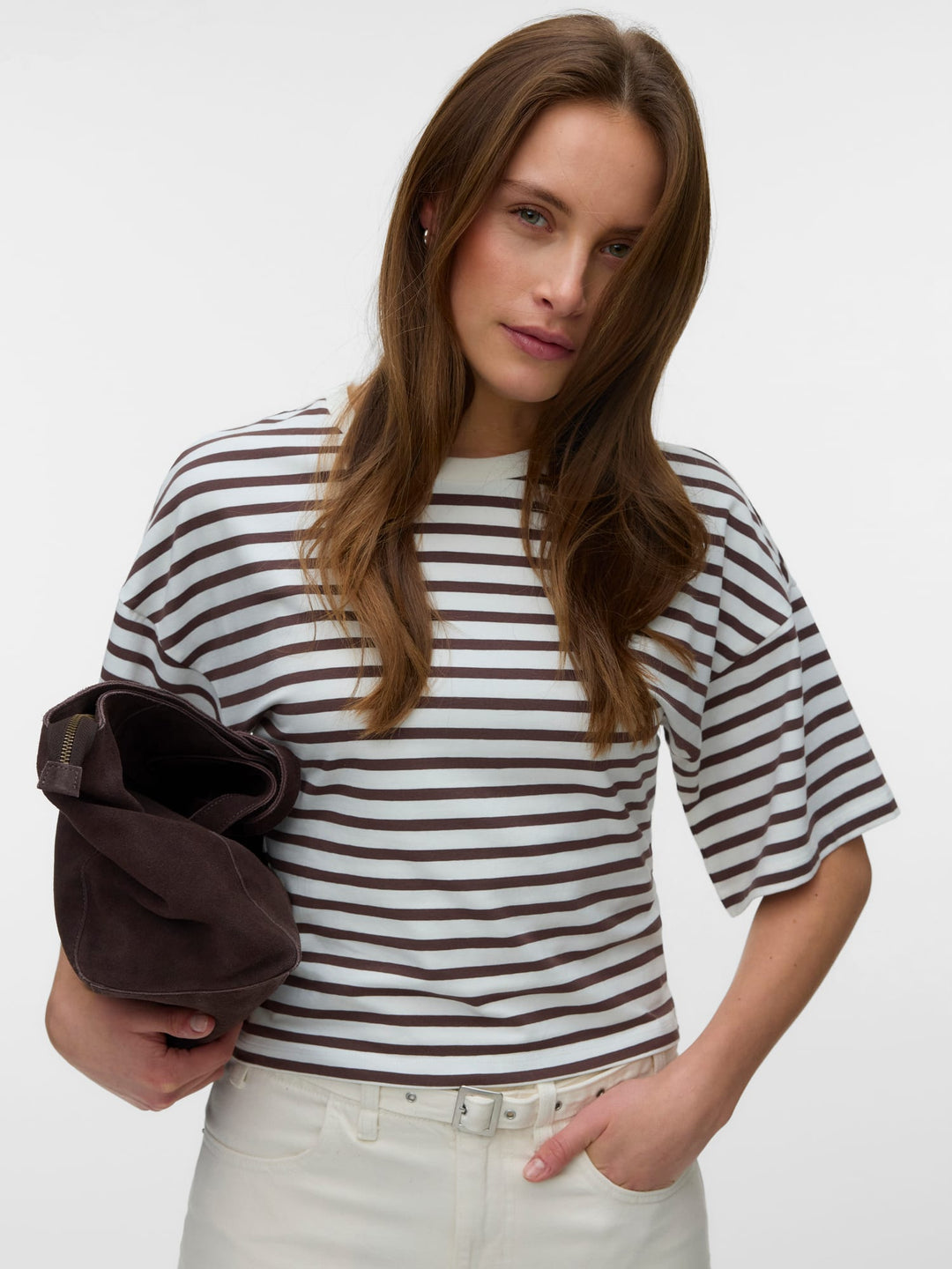 VERO MODA Kiara T-shirt ecru dessin – dames