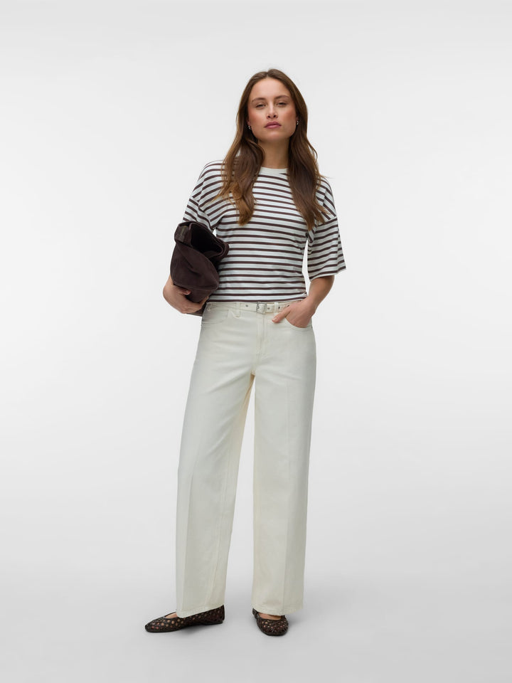 VERO MODA Kiara T-shirt ecru dessin – dames