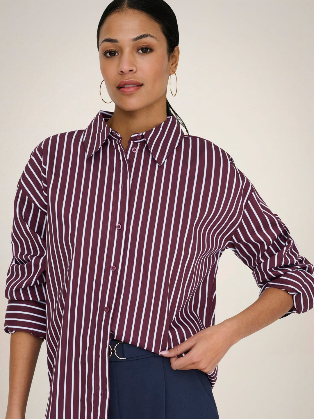 Jacqueline de Yong 15380444 Serena blouse l/m paars dessin