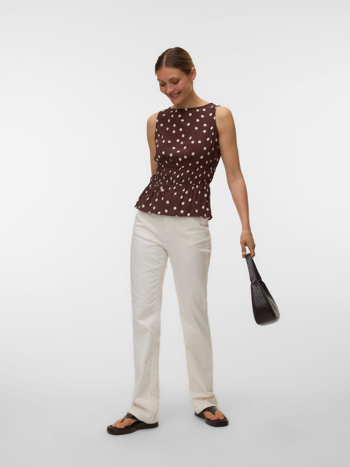 VERO MODA 10347963 Elisa singlet bruin dessin