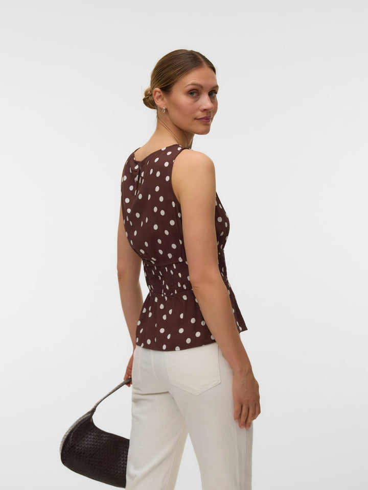 VERO MODA 10347963 Elisa singlet bruin dessin