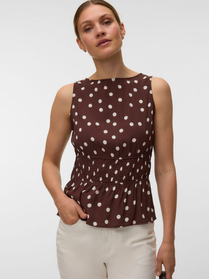 VERO MODA 10347963 Elisa singlet bruin dessin