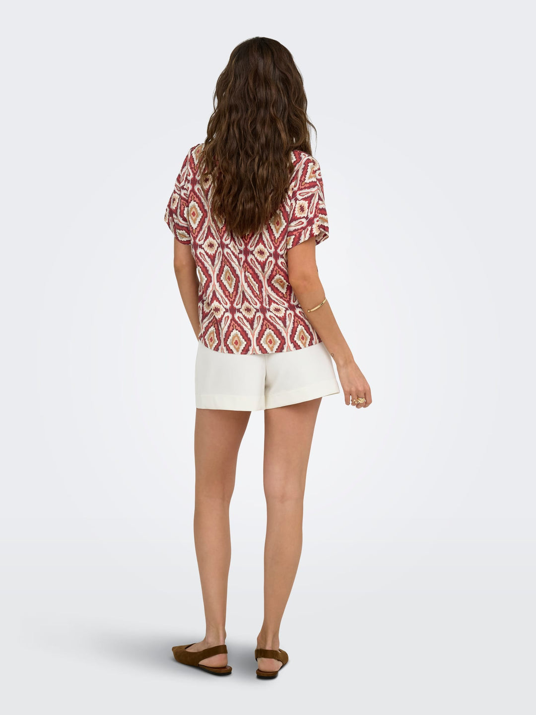 Only Belly top k/m dames rood dessin – trendy