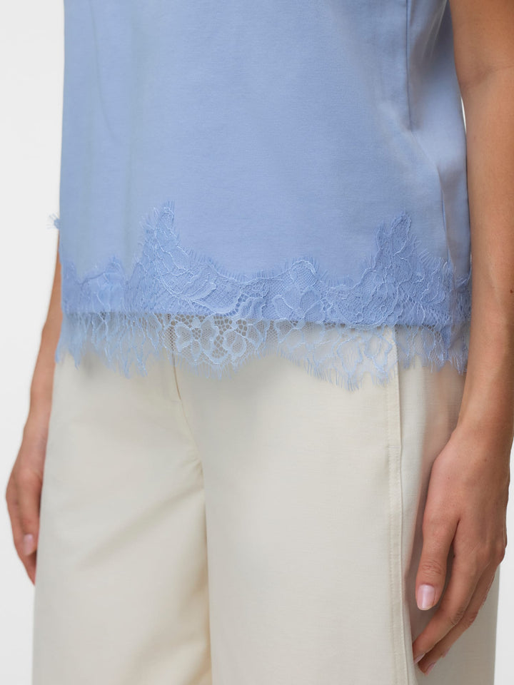 VERO MODA VMSARA METTE T-shirt lichtblauw – dames