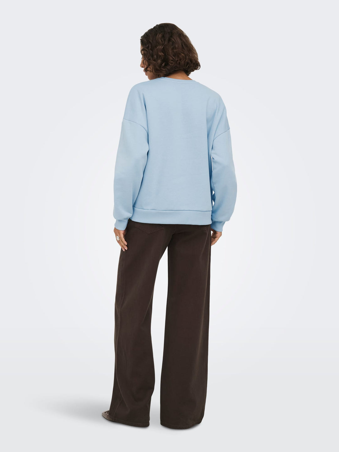 Only Zalenta lichtblauwe sweater dames – boxy fit