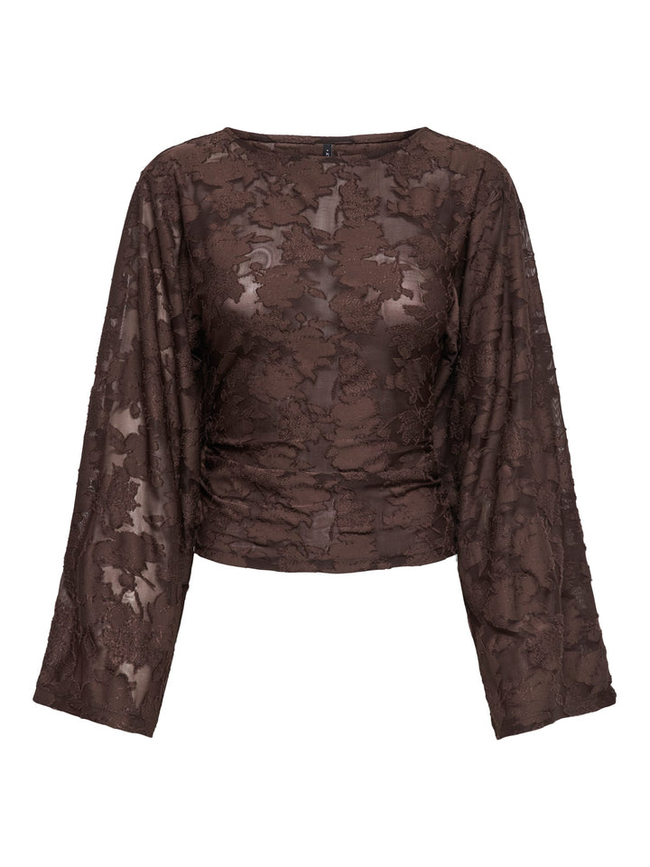 Only 15383570 Nadia top l/m bruin – dames