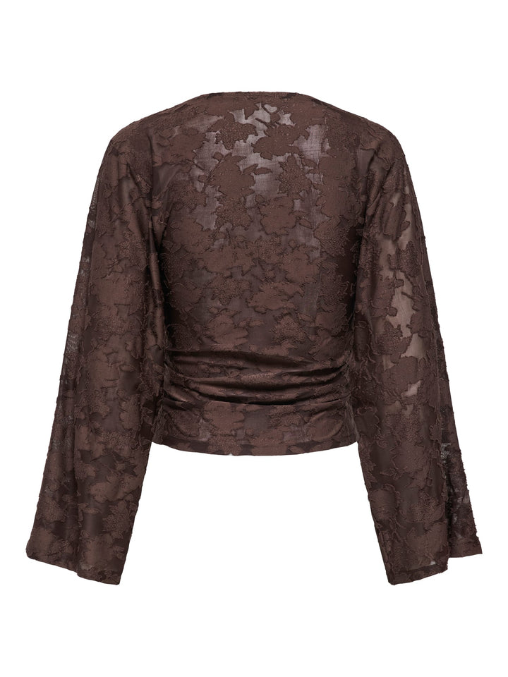 Only 15383570 Nadia top l/m bruin – dames