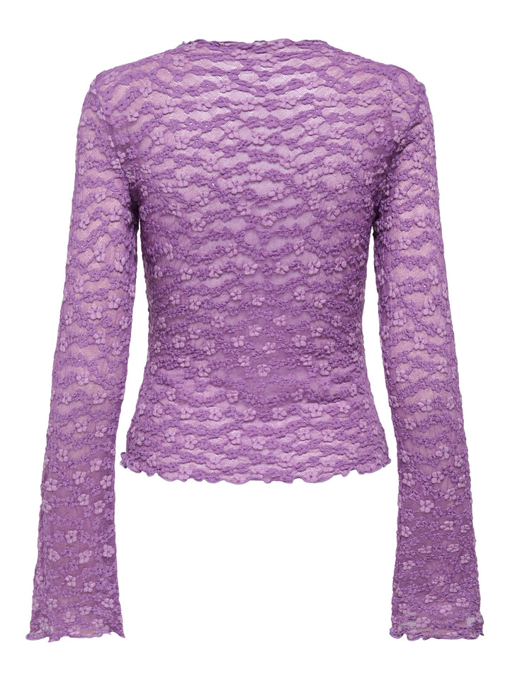 Only 15384092 Lollie top l/m dames – paars dessin