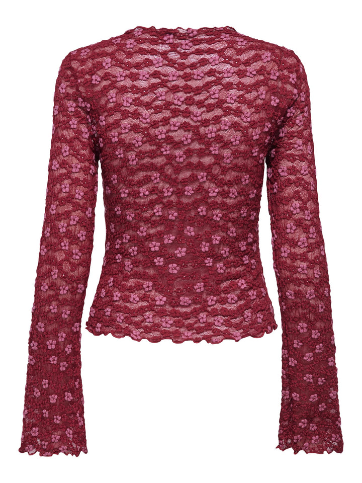 Only Lollie top rood dessin – dames