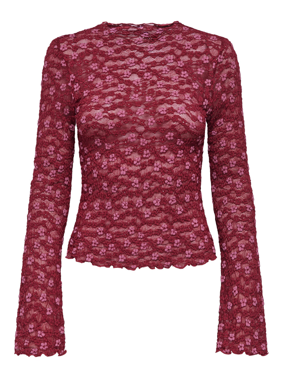 Only Lollie top rood dessin – dames
