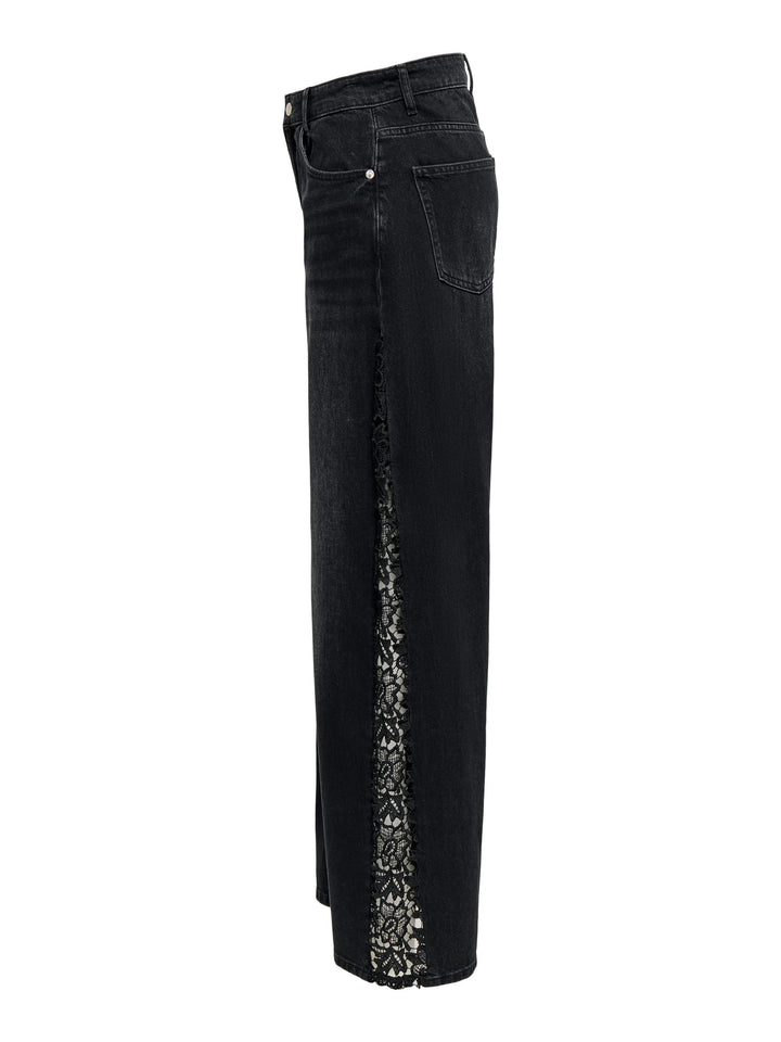 Only 15384847 Alanis loose fit jeans zwart denim – dames - Black Denim - L32