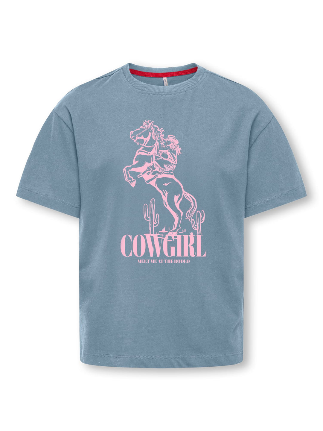 kids only KOGEBBA WEST SS O-NECK LOOSE TOP JRS t-shirt lichtblauw