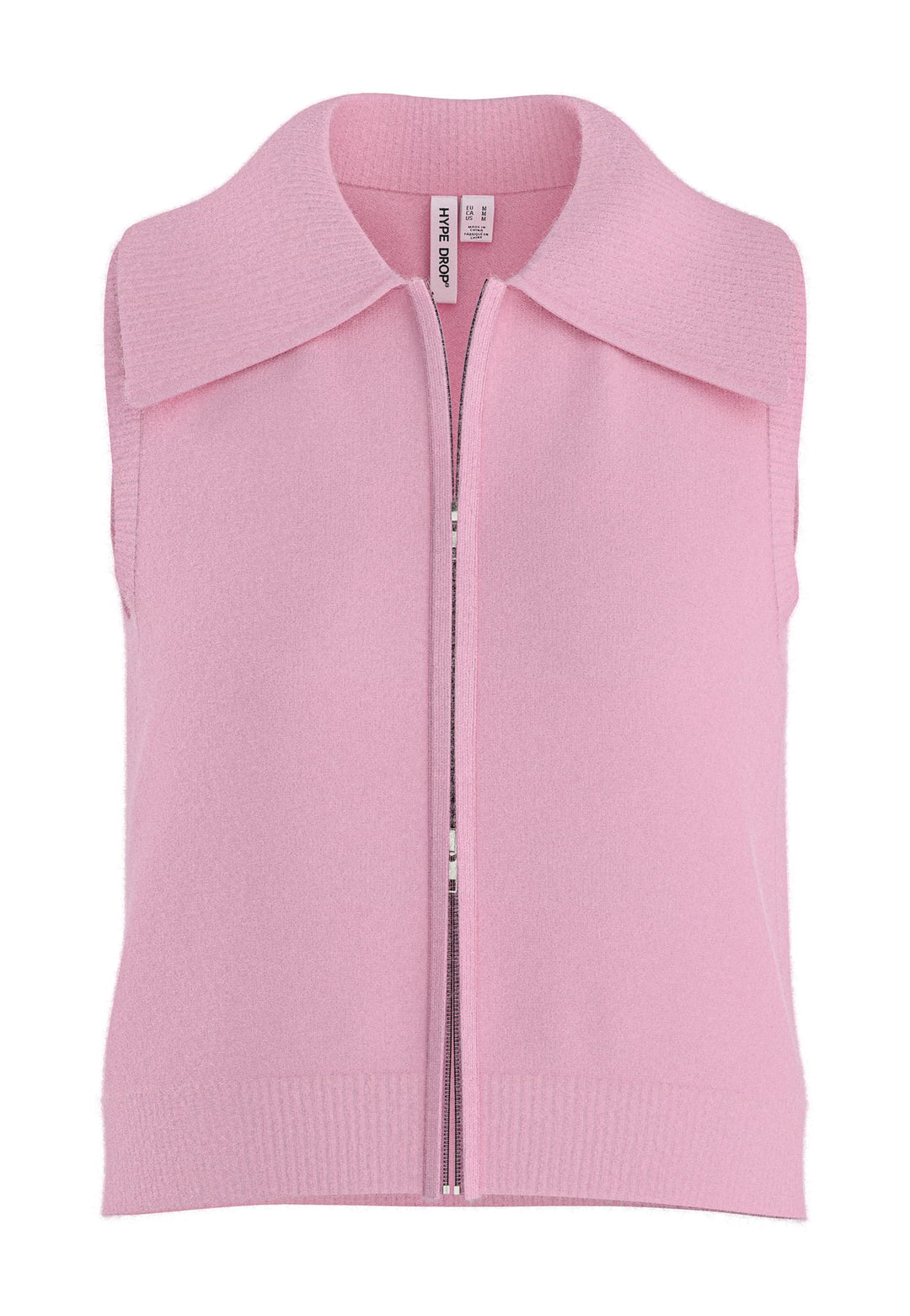 Hype drop Nisrine gilet gebreid roze – dames