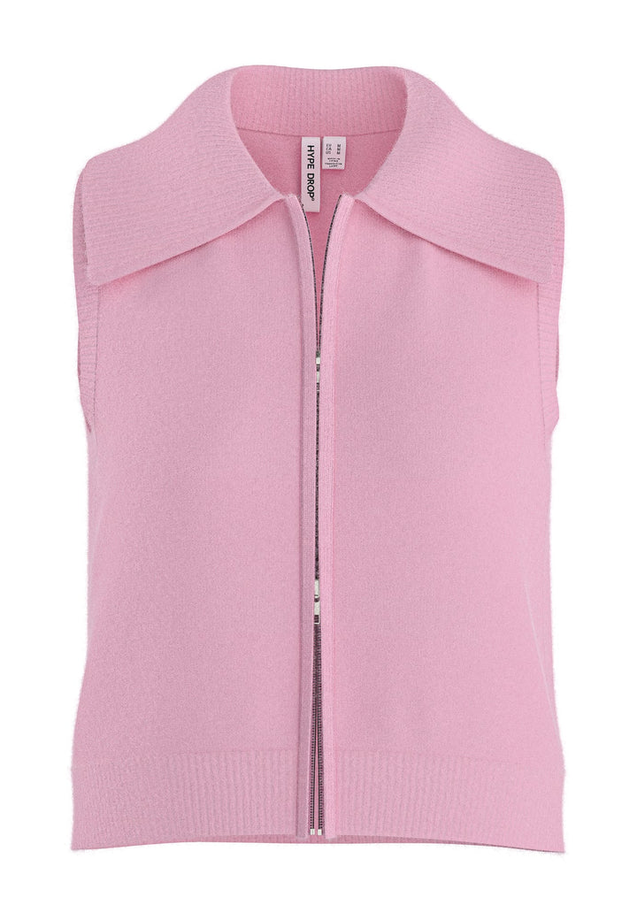 Hype drop 32000923 Nisrine gilet gebreid roze