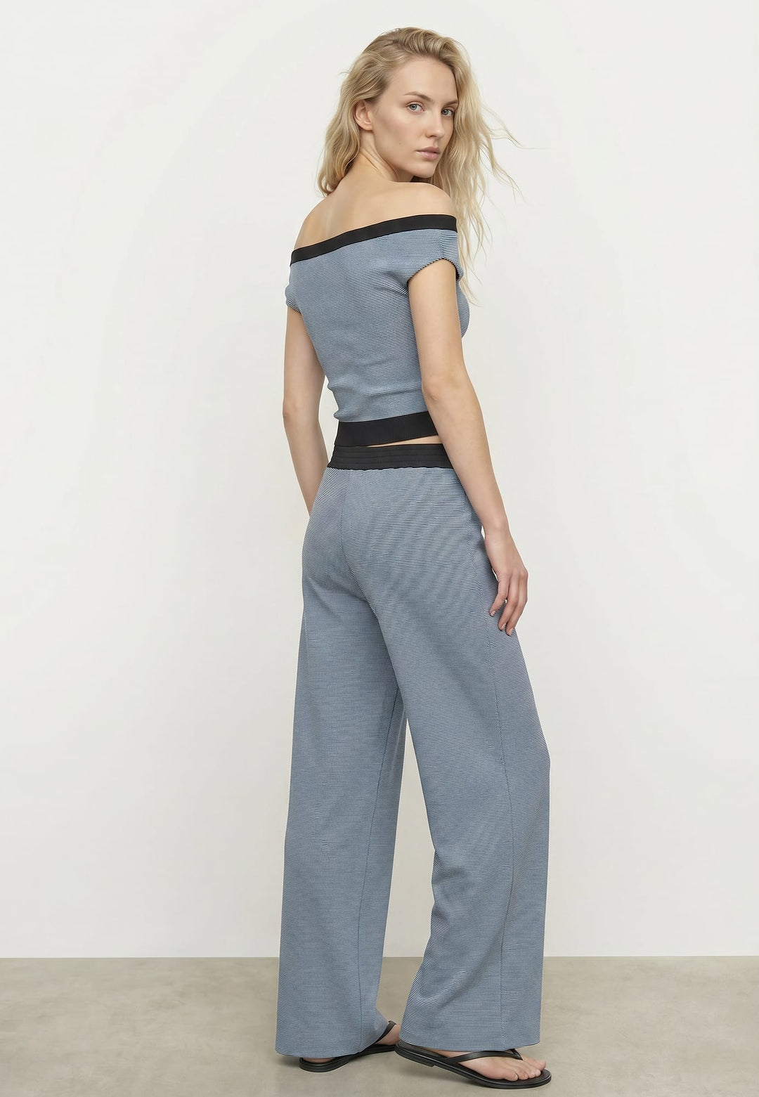 Hype drop 32000952 paige lange broek blauw dessin