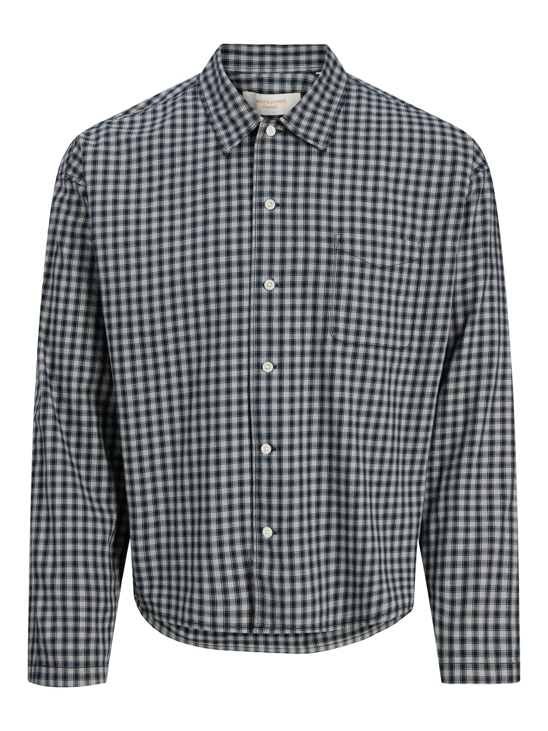 Jack &amp; Jones 12277479 Austin overhemd l/m heren blauw dessin