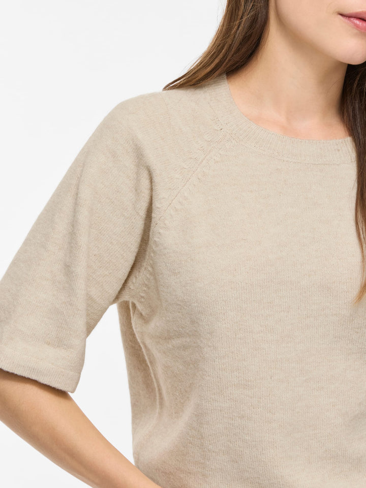 Vila 14113017 Liga trui dames beige
