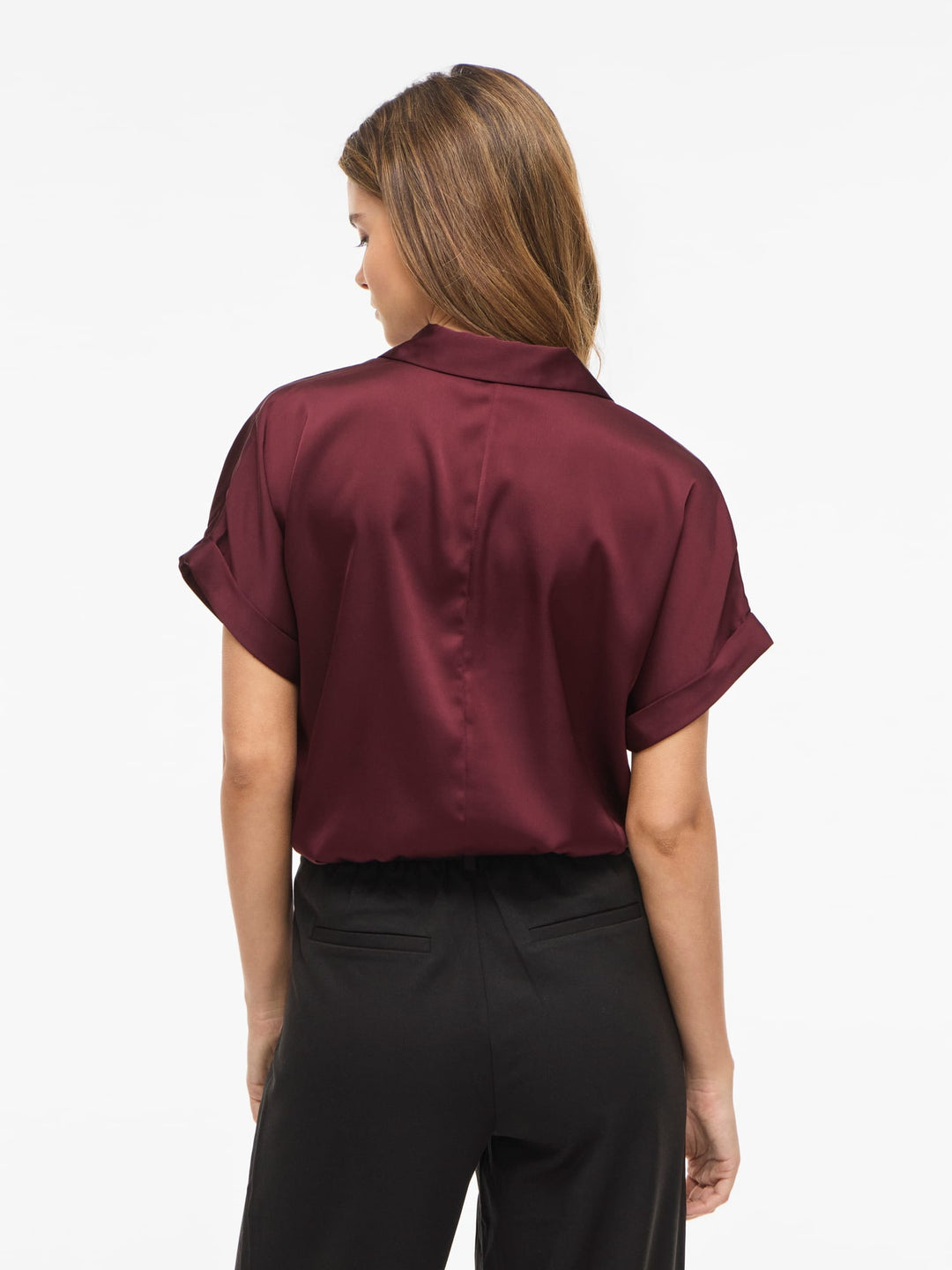 Vila 14107405 Enna polo k/m bordeaux – dames