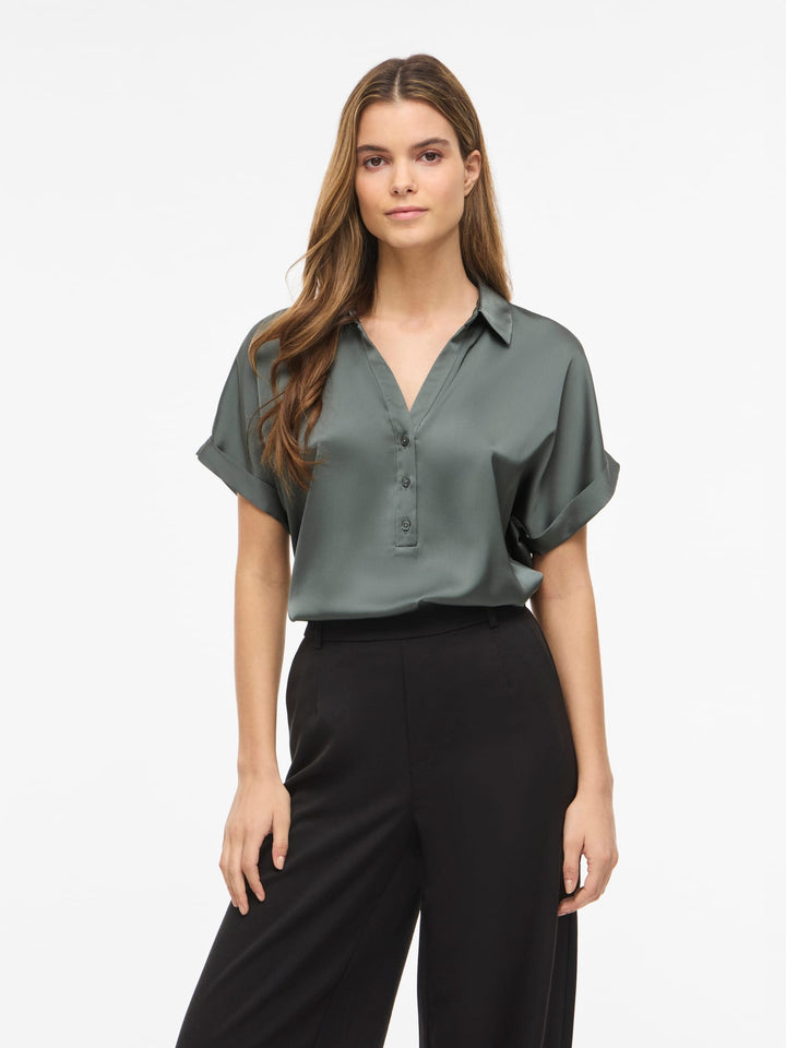 Vila 14107405 Enna polo k/m dames olijf