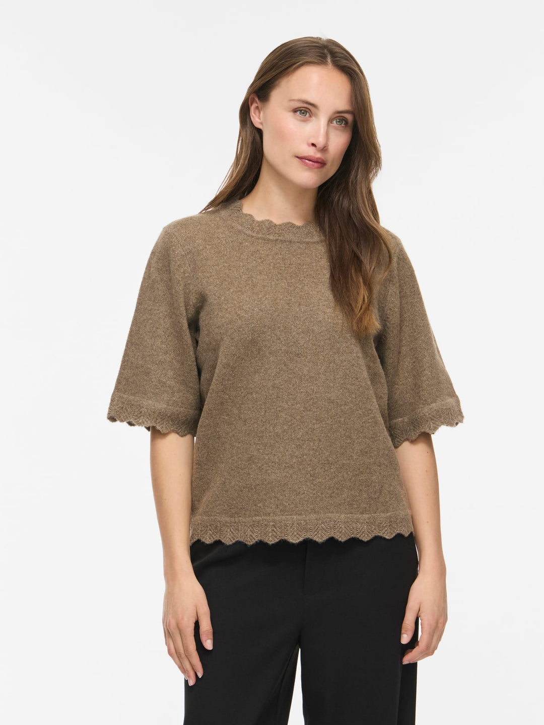 Vila NIKOLINA T-shirt bruin – dames