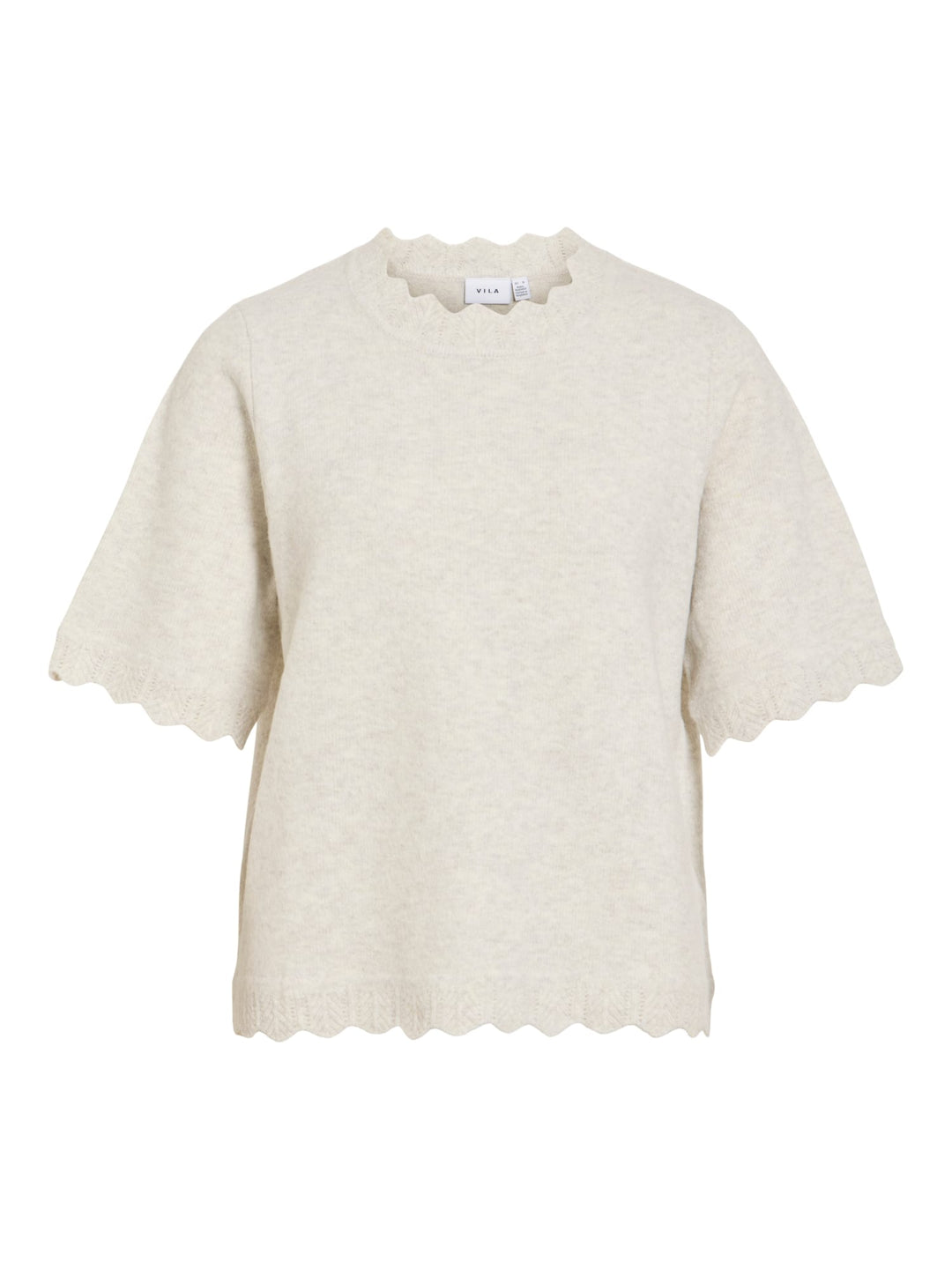 Vila NIKOLINA t-shirt k/m dames – wit dessin
