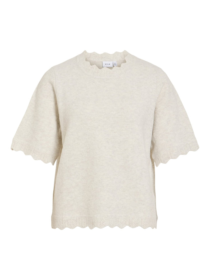 Vila NIKOLINA t-shirt k/m dames – wit dessin