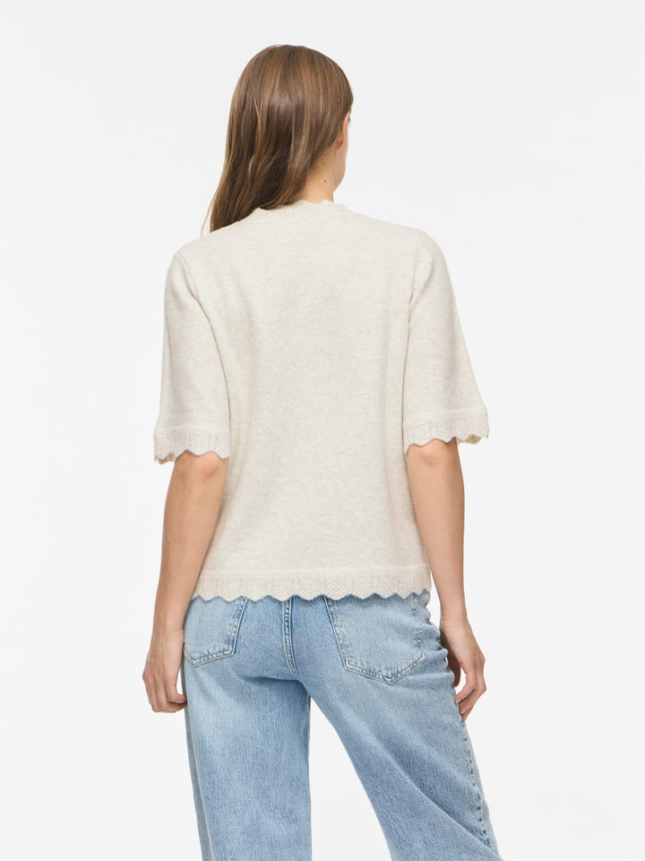 Vila NIKOLINA t-shirt k/m dames – wit dessin