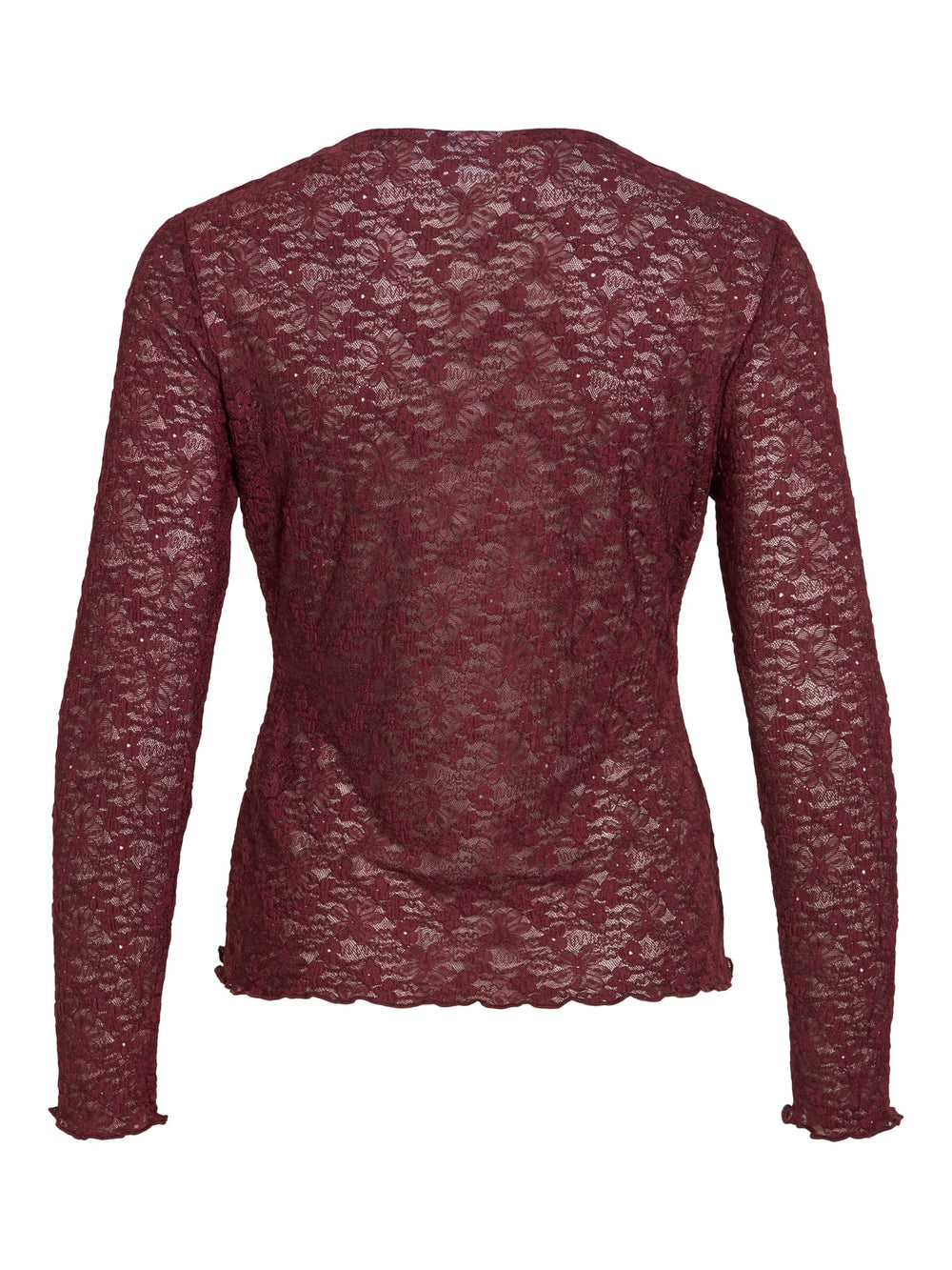 Vila VIFAY O-NECK L/S TOP - dames blouse bordeaux