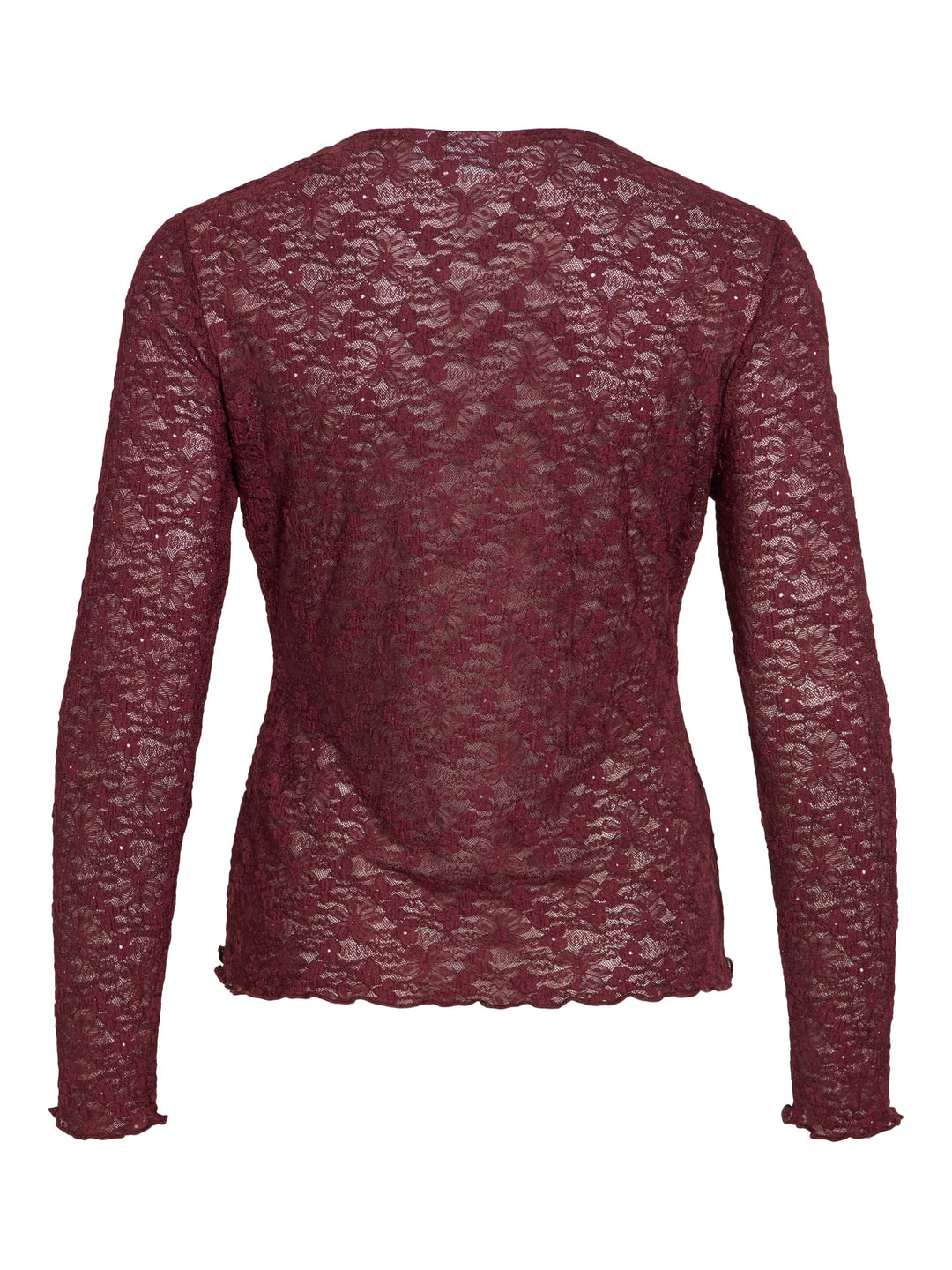 Vila VIFAY O-NECK L/S TOP - dames blouse bordeaux