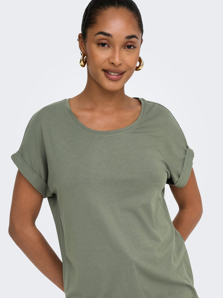 Only Moster T-shirt olijf – dames