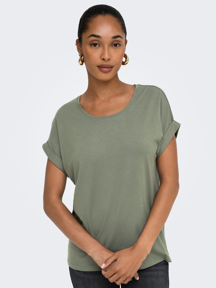 Only Moster T-shirt olijf – dames