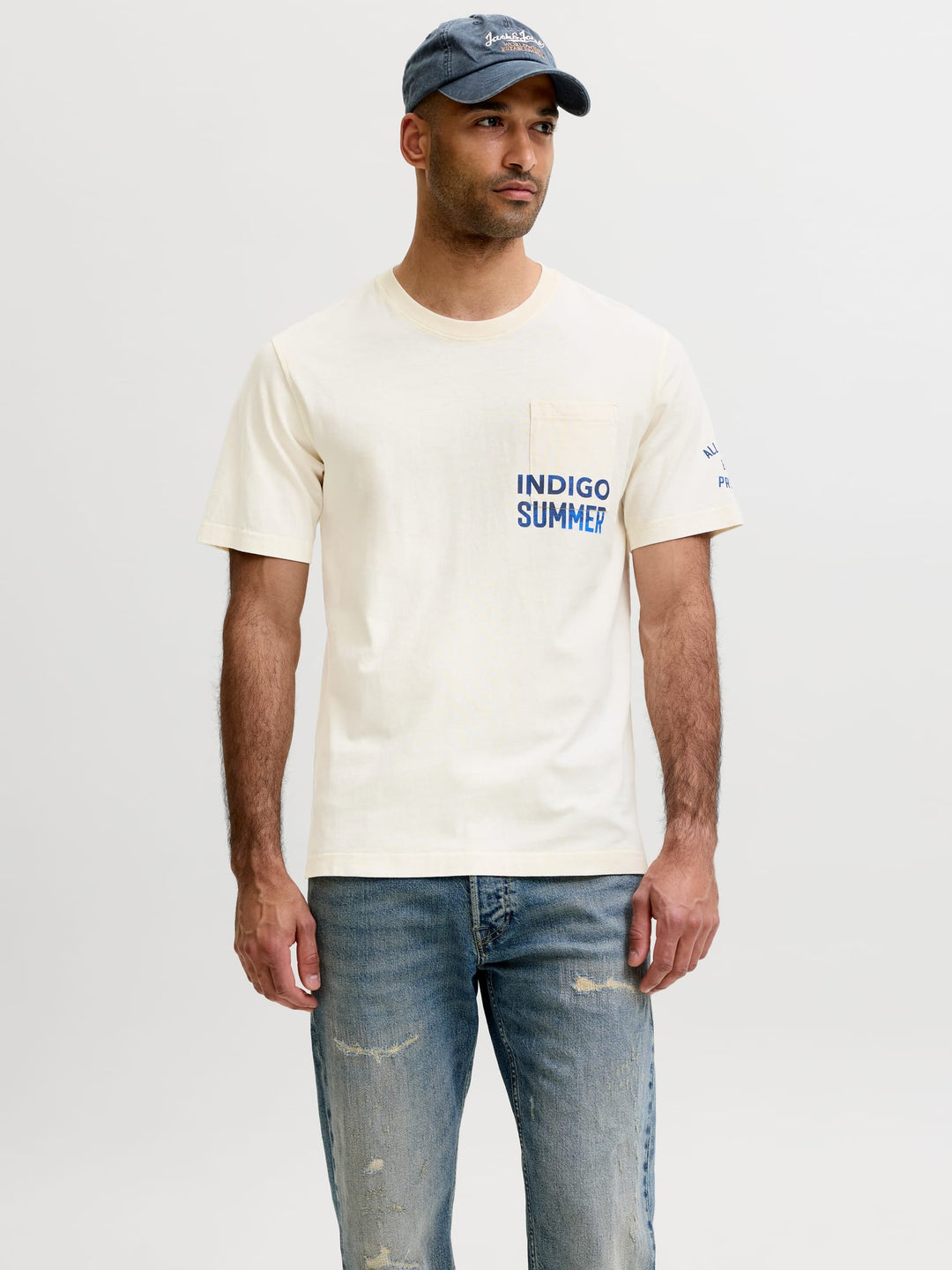 Jack & Jones JPRBLUJACKSON SS T-shirt ecru – heren
