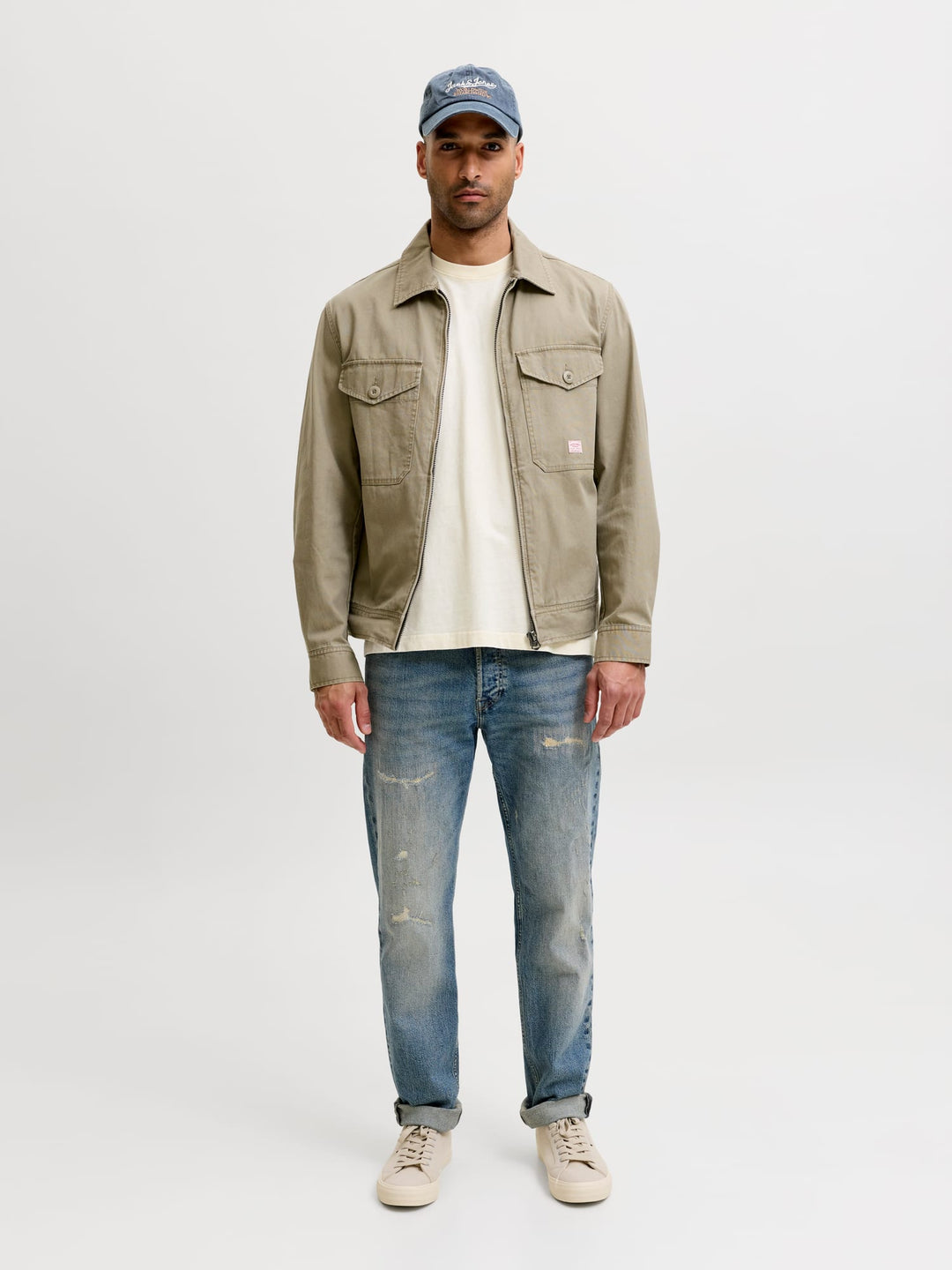Jack & Jones JPRBLUJACKSON SS T-shirt ecru – heren