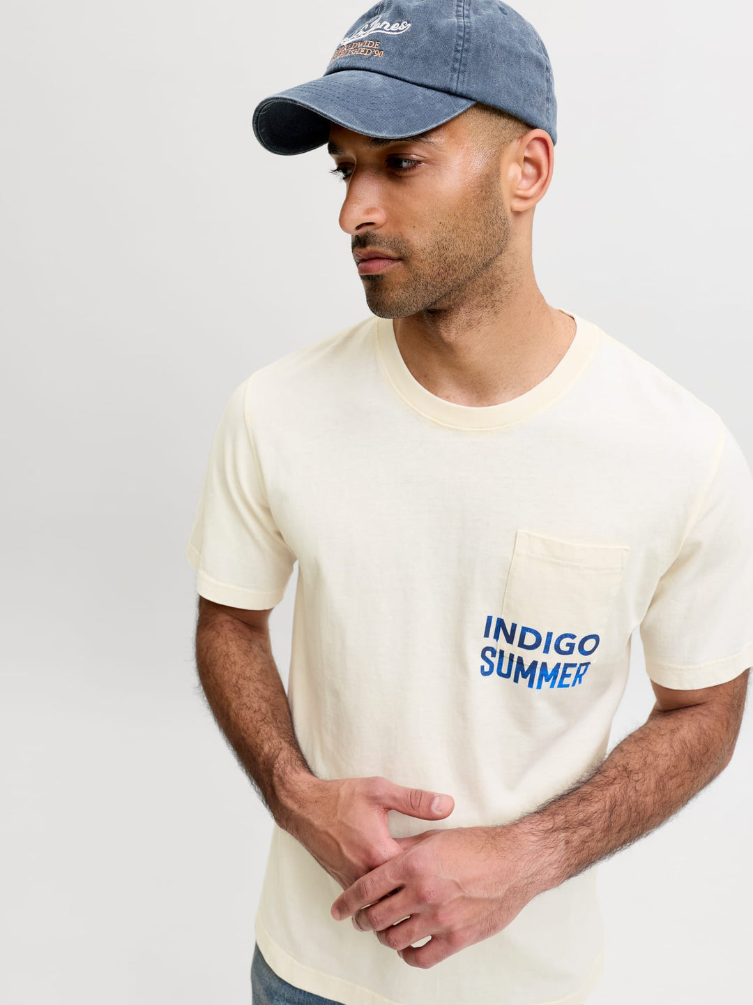 Jack & Jones JPRBLUJACKSON SS T-shirt ecru – heren