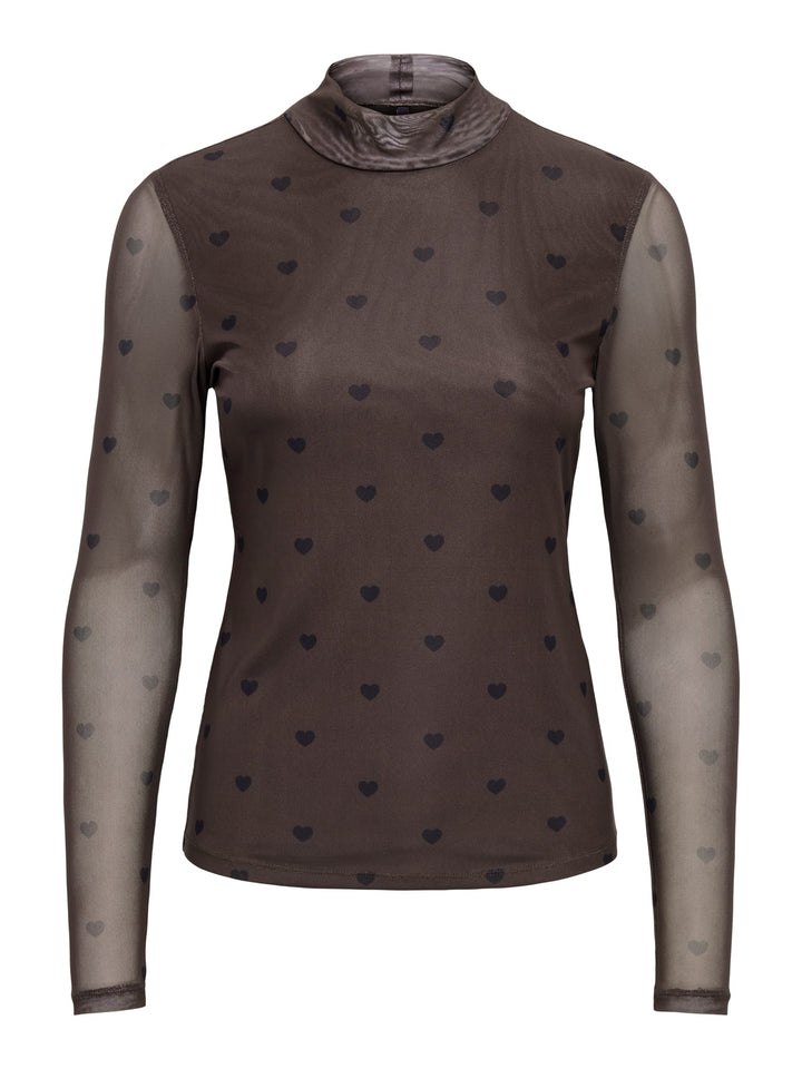 Only t-shirt l/m dames bruin – Erica