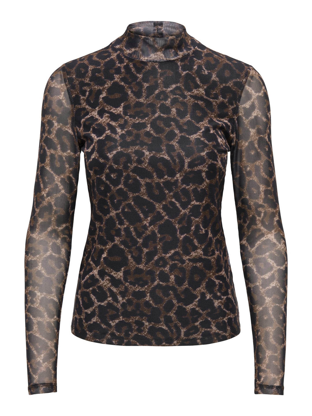 Only t-shirt l/m dames bruin dessin