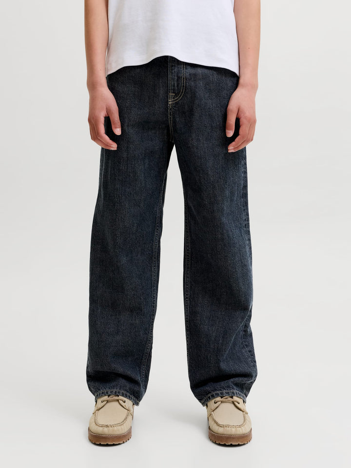 jack & jones kids baggy fit jeans blauw – jongens - Blue Denim
