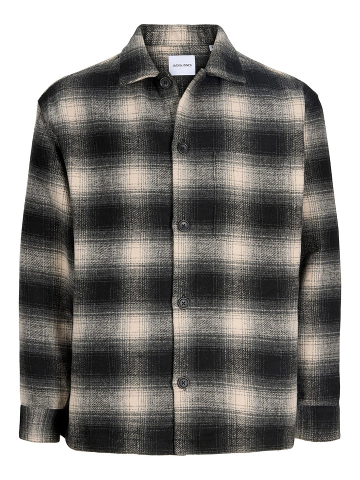 jack & jones kids blouse l/m grijs dessin – jongens