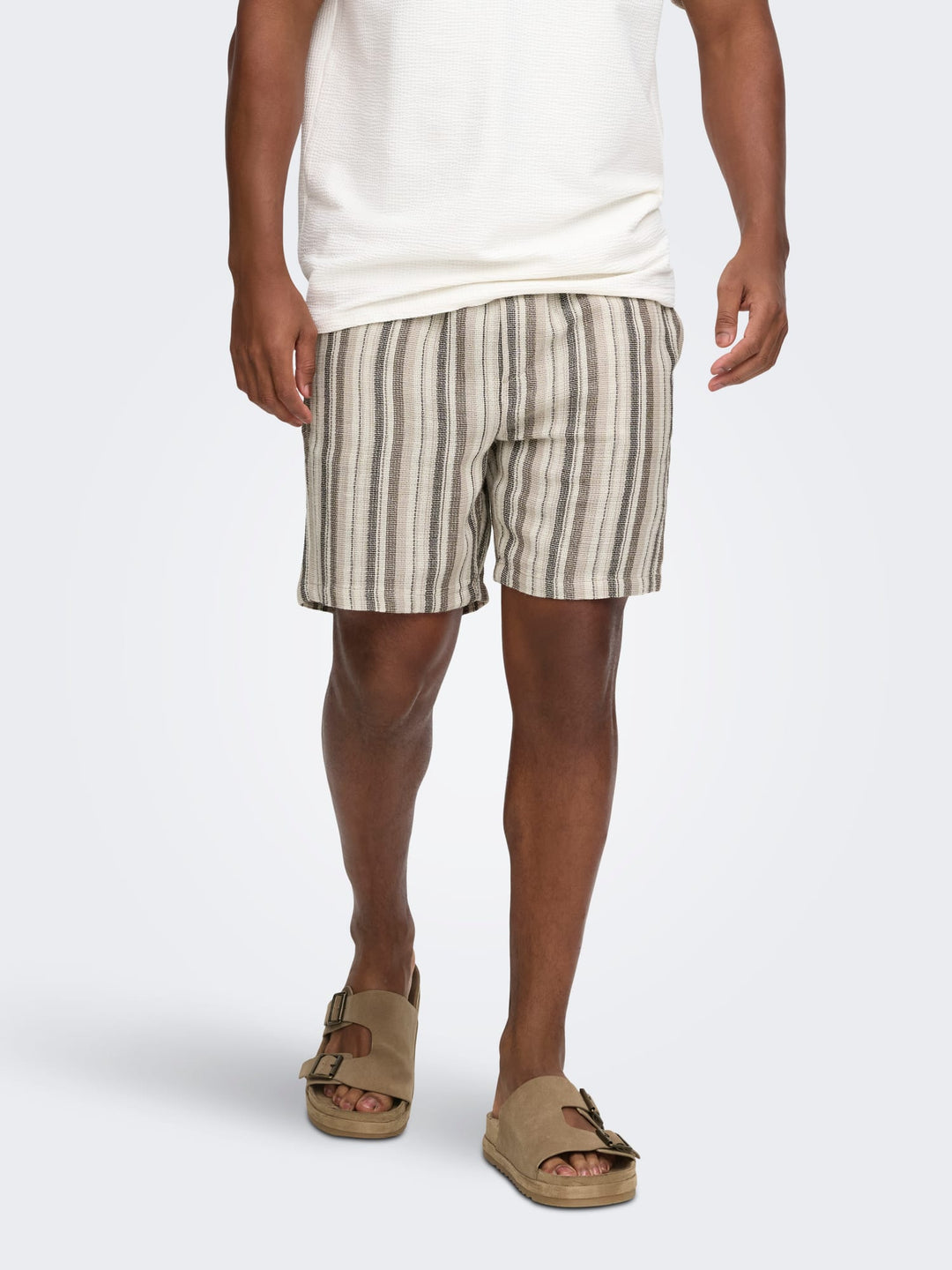 ONLY & SONS Trev short heren bruin dessin